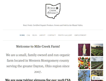 Tablet Screenshot of milecreekfarm.com